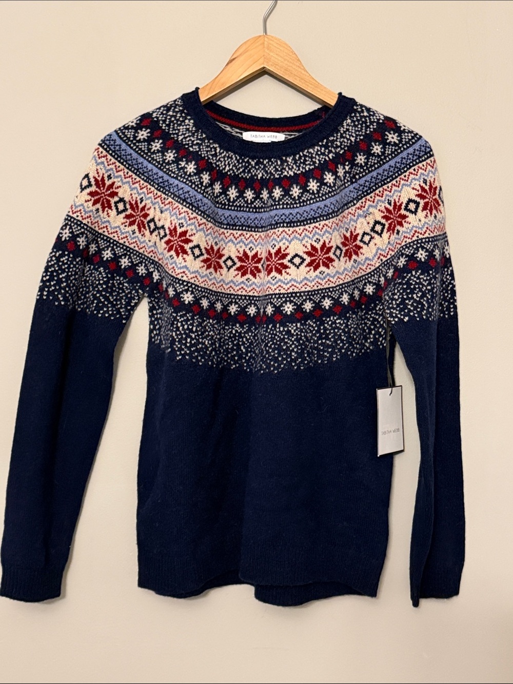 Tabitha Webb Nordic Fair Isle Lambswool Sweater | Size Medium | NWT - Picture 2 of 8